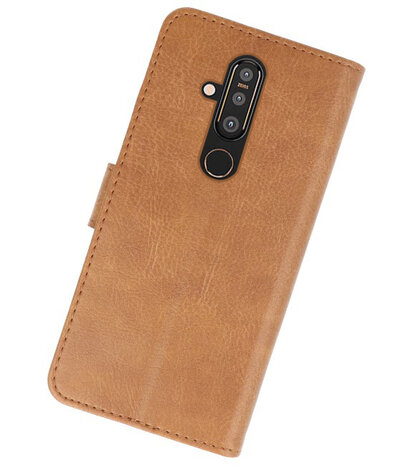 Bookstyle Wallet Cases Hoesje voor Nokia X71 Bruin