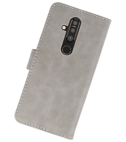 Bookstyle Wallet Cases Hoesje voor Nokia X71 Grijs