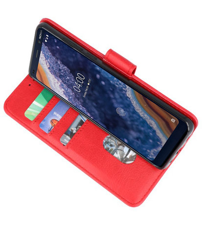 Bookstyle Wallet Cases Hoesje voor Nokia 9 PureView Rood