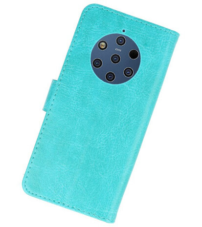 Bookstyle Wallet Cases Hoesje voor Nokia 9 PureView Groen