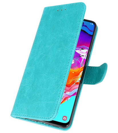 Bookstyle Wallet Cases Hoesje voor Samsung Galaxy A70 / A70s Groen