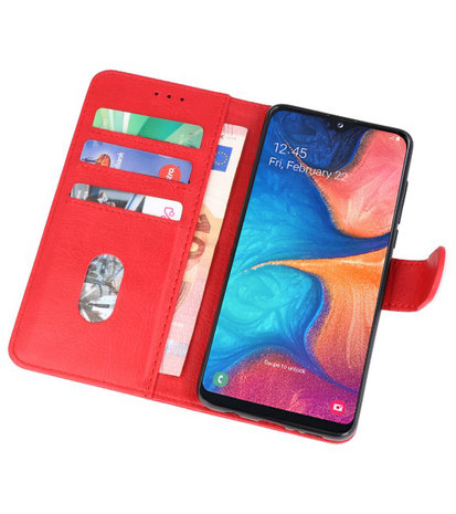 Bookstyle Wallet Cases Hoesje voor Samsung Galaxy A20e Rood