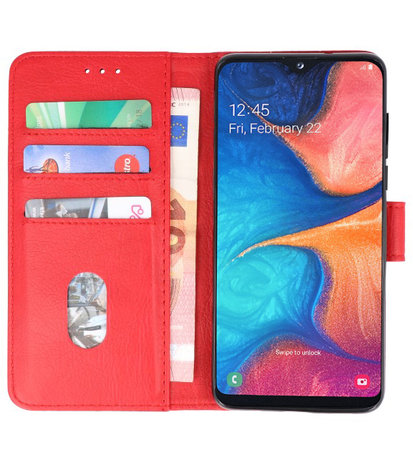 Bookstyle Wallet Cases Hoesje voor Samsung Galaxy A20e Rood