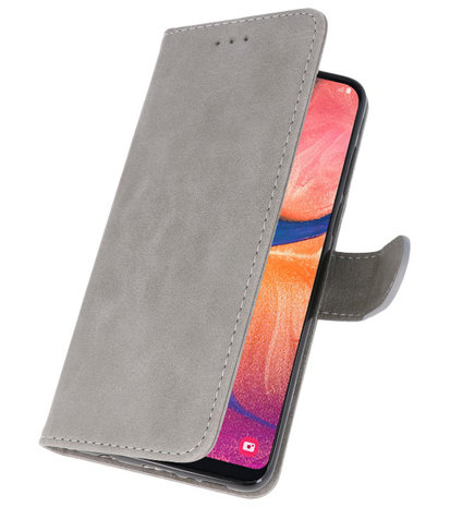 Bookstyle Wallet Cases Hoesje voor Samsung Galaxy A20e Grijs