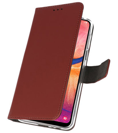 Wallet Cases Hoesje voor Samsung Galaxy A20 Bruin