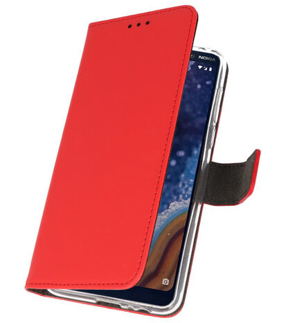 Wallet Cases Hoesje voor Nokia 9 PureView Rood