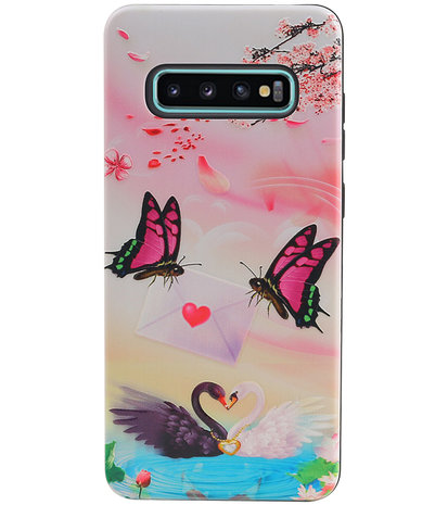 Vlinder Design Hardcase Backcover voor Samsung Galaxy S10