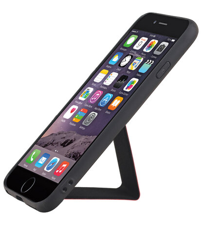 Grip Stand Hardcase Backcover voor iPhone 6 Rood