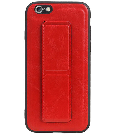 Grip Stand Hardcase Backcover voor iPhone 6 Rood