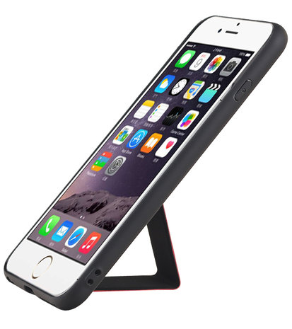 Grip Stand Hardcase Backcover voor iPhone 6 Plus Rood