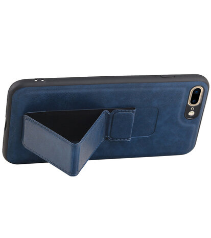 Grip Stand Hardcase Backcover voor iPhone 8 Plus / 7 Plus Blauw