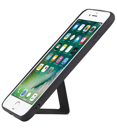 Grip Stand Hardcase Backcover voor iPhone 8 Plus / 7 Plus Bruin