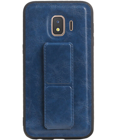 Grip Stand Hardcase Backcover voor Samsung Galaxy J2 Core Blauw
