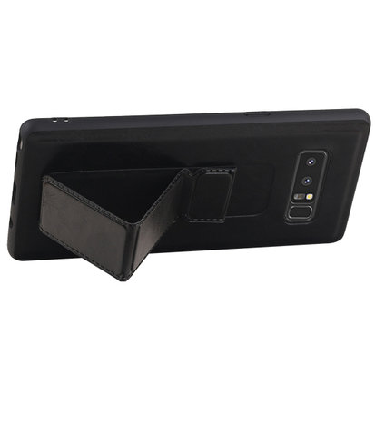 Grip Stand Hardcase Backcover voor Samsung Galaxy Note 8 Zwart