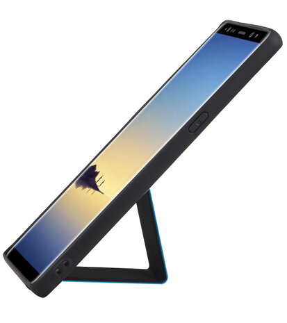 Grip Stand Hardcase Backcover voor Samsung Galaxy Note 8 Blauw