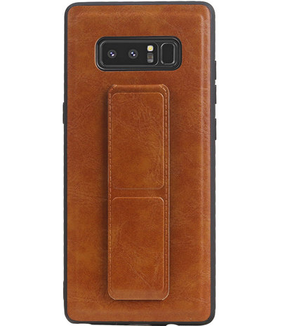 Grip Stand Hardcase Backcover voor Samsung Galaxy Note 8 Bruin