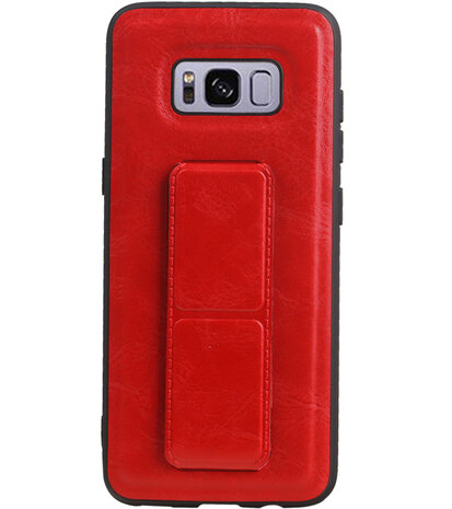 Grip Stand Hardcase Backcover voor Samsung Galaxy S8 Rood