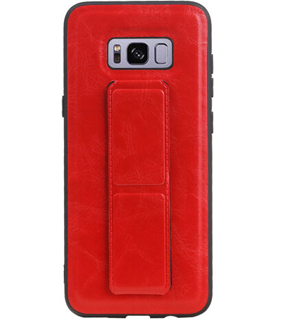 Grip Stand Hardcase Backcover voor Samsung Galaxy S8 Plus Rood