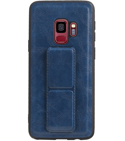 Grip Stand Hardcase Backcover voor Samsung Galaxy S9 Blauw