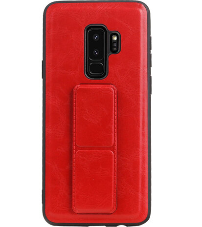 Grip Stand Hardcase Backcover voor Samsung Galaxy S9 Plus Rood