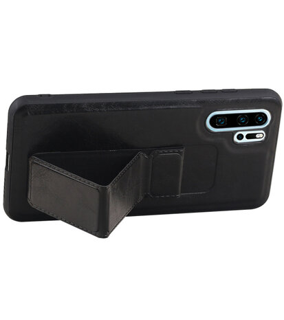 Grip Stand Hardcase Backcover voor Huawei P30 Pro Zwart