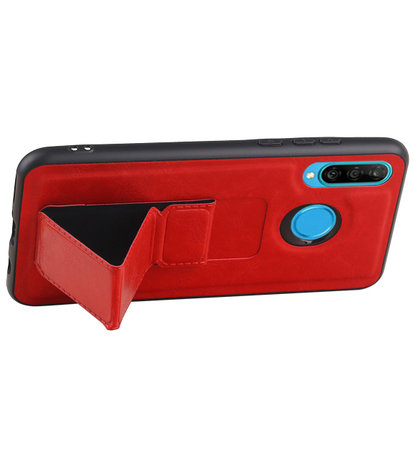 Grip Stand Hardcase Backcover voor Huawei P30 Lite / Nova 4E Rood