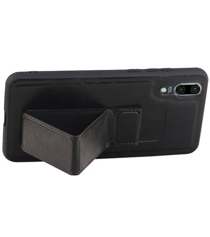 Grip Stand Hardcase Backcover voor Huawei P20 Zwart