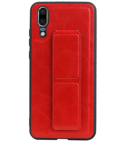 Grip Stand Hardcase Backcover voor Huawei P20 Rood
