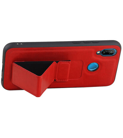 Grip Stand Hardcase Backcover voor Huawei P20 Lite Rood