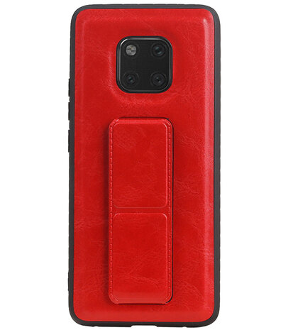 Grip Stand Hardcase Backcover voor Huawei Mate 20 Pro Rood