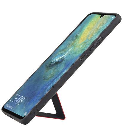 Grip Stand Hardcase Backcover voor Huawei Mate 20 X Rood