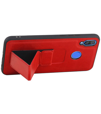 Grip Stand Hardcase Backcover voor Huawei Nova 3 Rood