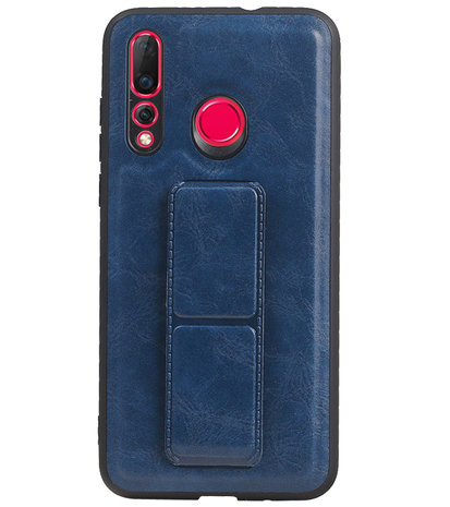 Grip Stand Hardcase Backcover voor Huawei Nova 4 Blauw