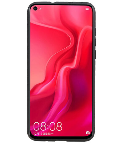 Grip Stand Hardcase Backcover voor Huawei Nova 4 Rood