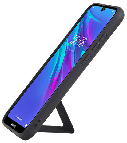 Grip Stand Hardcase Backcover voor Huawei Y6 / Y6 Prime 2019 Zwart