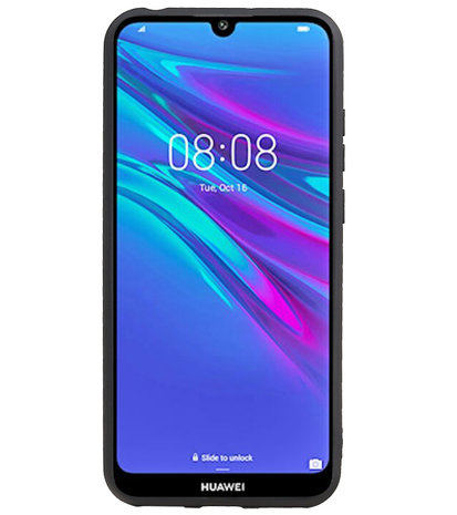 Grip Stand Hardcase Backcover voor Huawei Y6 / Y6 Prime 2019 Blauw