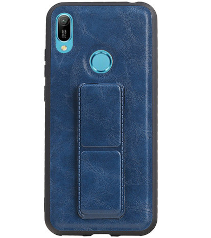 Grip Stand Hardcase Backcover voor Huawei Y6 / Y6 Prime 2019 Blauw