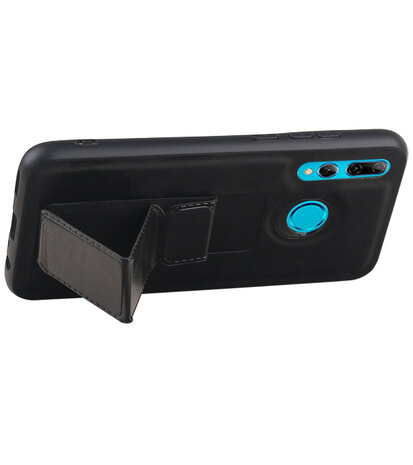 Grip Stand Hardcase Backcover voor Huawei P Smart / P Smart Plus (2019) Zwart