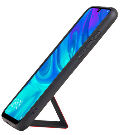 Grip Stand Hardcase Backcover voor Huawei P Smart / P Smart Plus (2019) Rood