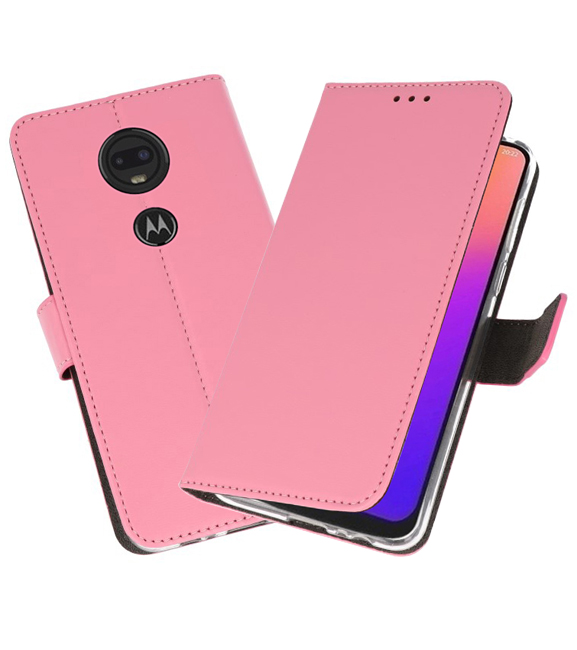 kubus schapen Naar behoren Motorola Moto G7 / G7 Plus Hoesje Wallet Cases Roze - Bestcases.nl