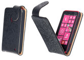 Bestcases Vintage Zwart Flipcase Hoesje voor Nokia Lumia 620
