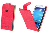 Bestcases Vintage Rood Flipcase Hoesje voor Samsung Galaxy S4 i9500