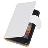 Bestcases Vintage Creme Book Cover Hoesje voor Samsung Galaxy Core i8260