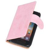 Bestcases Vintage Light Pink Book Cover Hoesje voor LG Optimus L5 2 E460