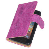Bestcases Vintage Pink Book Cover Hoesje voor LG Optimus L5 2 E460