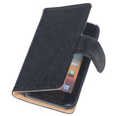 Bestcases Vintage Zwart Book Cover Hoesje voor LG Optimus L5 2 E460