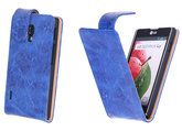 Bestcases Vintage Blauw Flipcase Hoesje voor LG Optimus L7 2 P710