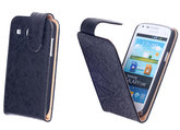 Eco-Leather Flipcase Hoesje voor Samsung Galaxy Core i8260 Zwart