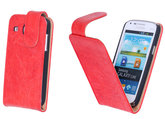 Eco-Leather Flipcase Hoesje voor Samsung Galaxy Core i8260 Oranje