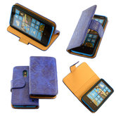 Bestcases Vintage Blauw Bookstyle Cover Hoesje voor Nokia Lumia 620